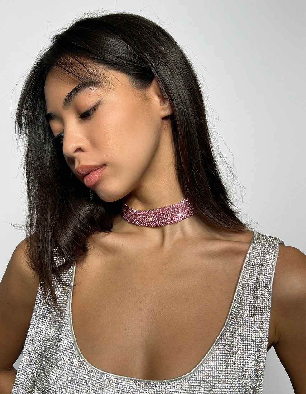 Rose Premium Crystal Halsband Choker